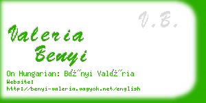 valeria benyi business card